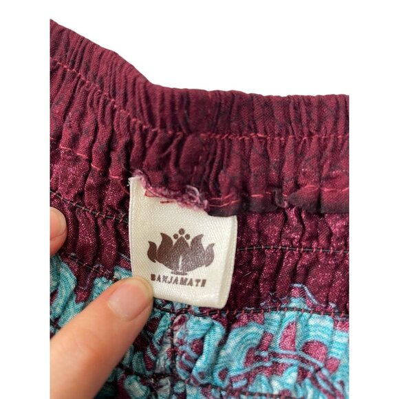 Harem Pants Multicolor Loose Pull On Casual - Picture 5 of 10